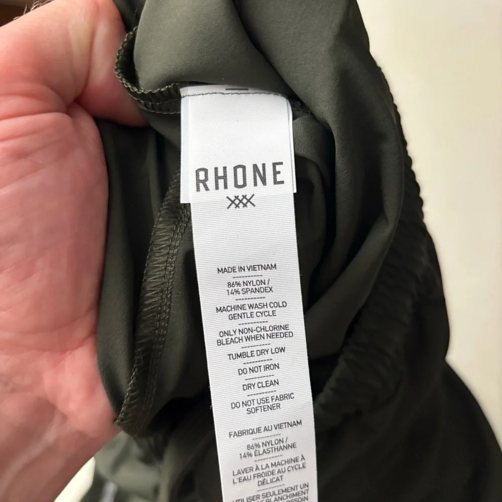 RHONE Men’s Coaches Track Pant Green Size Medium New